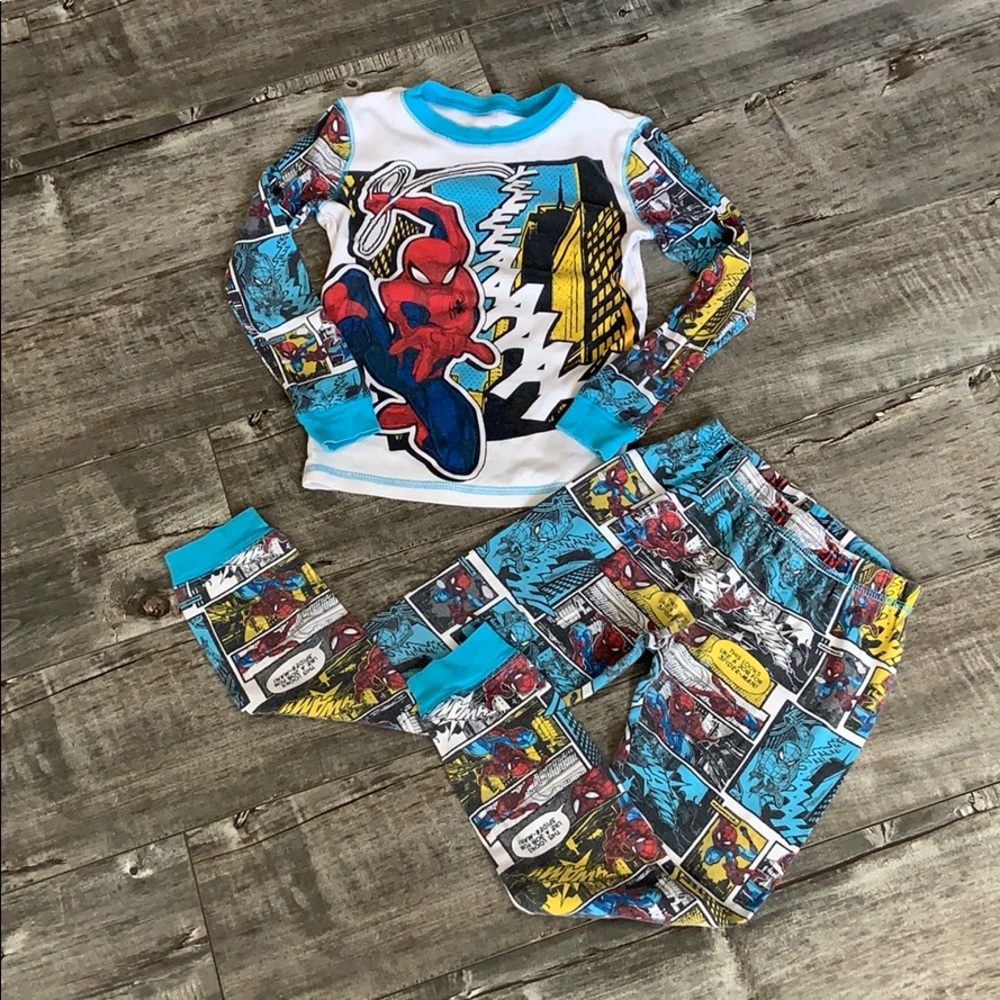 Disney size 8 kids spider man pajamas